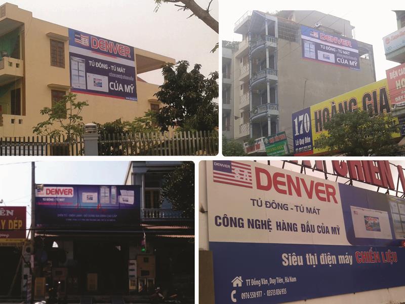 Thi công bảng hiệu cho đại lý DENVER