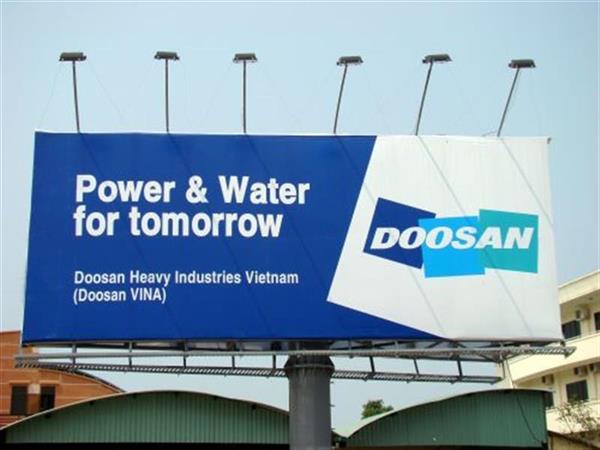 Thi công Pano quảng cáo cho DooSan