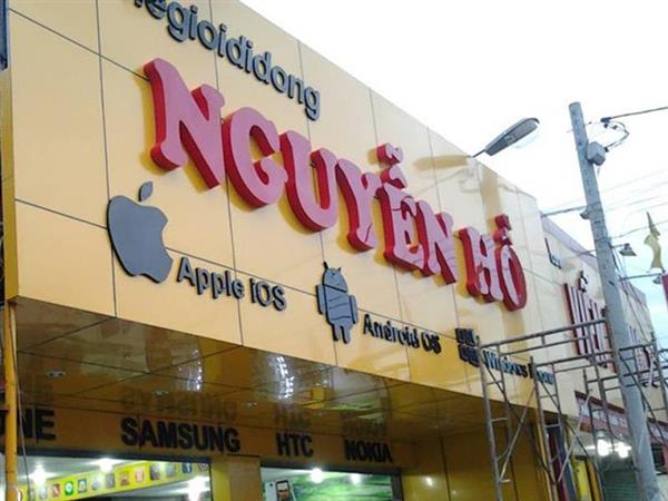 Thi công bảng hiệu Alu cho thế giới di động