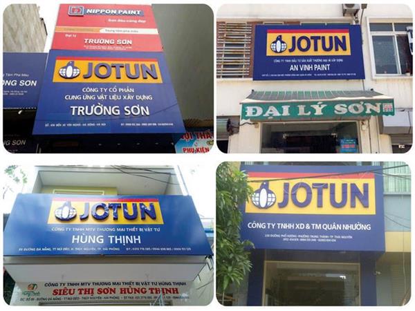 Thi công bảng hiệu cho đại lý sơn JUTON
