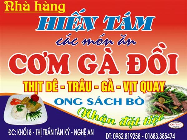 Thi công bảng hiệu quán ăn cơm gà