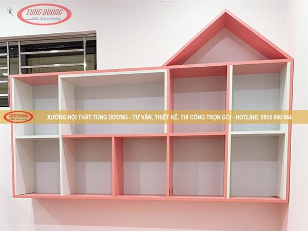Kệ giá sách màu hồng cho bé gái NTTD-014.2