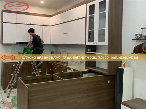 Mẫu tủ bếp gỗ công nghiệp NTTD-016-11