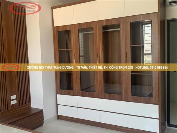 Mẫu tủ quần áo đẹp gỗ công nghiệp NTTD-020-3